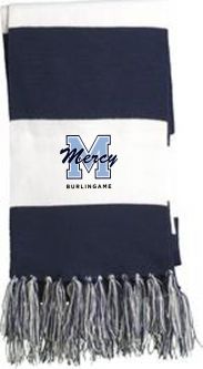 Sport-Tek Spectator Scarf, Navy/White